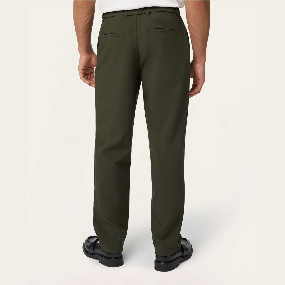 Straight pants Dark Green