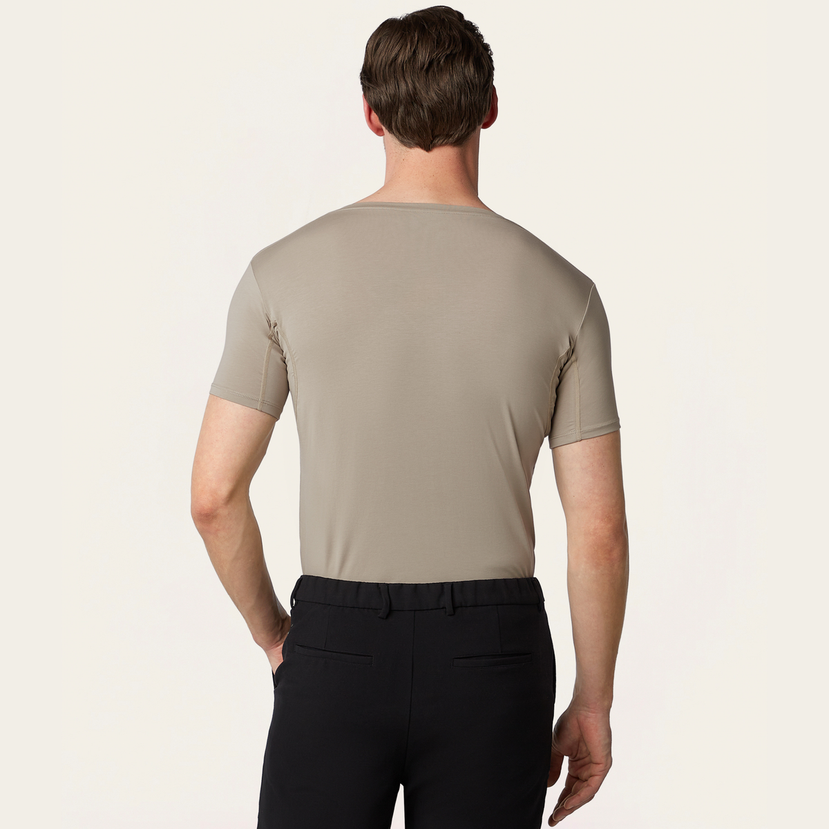 V-neck Sweat-proof undershirt khaki