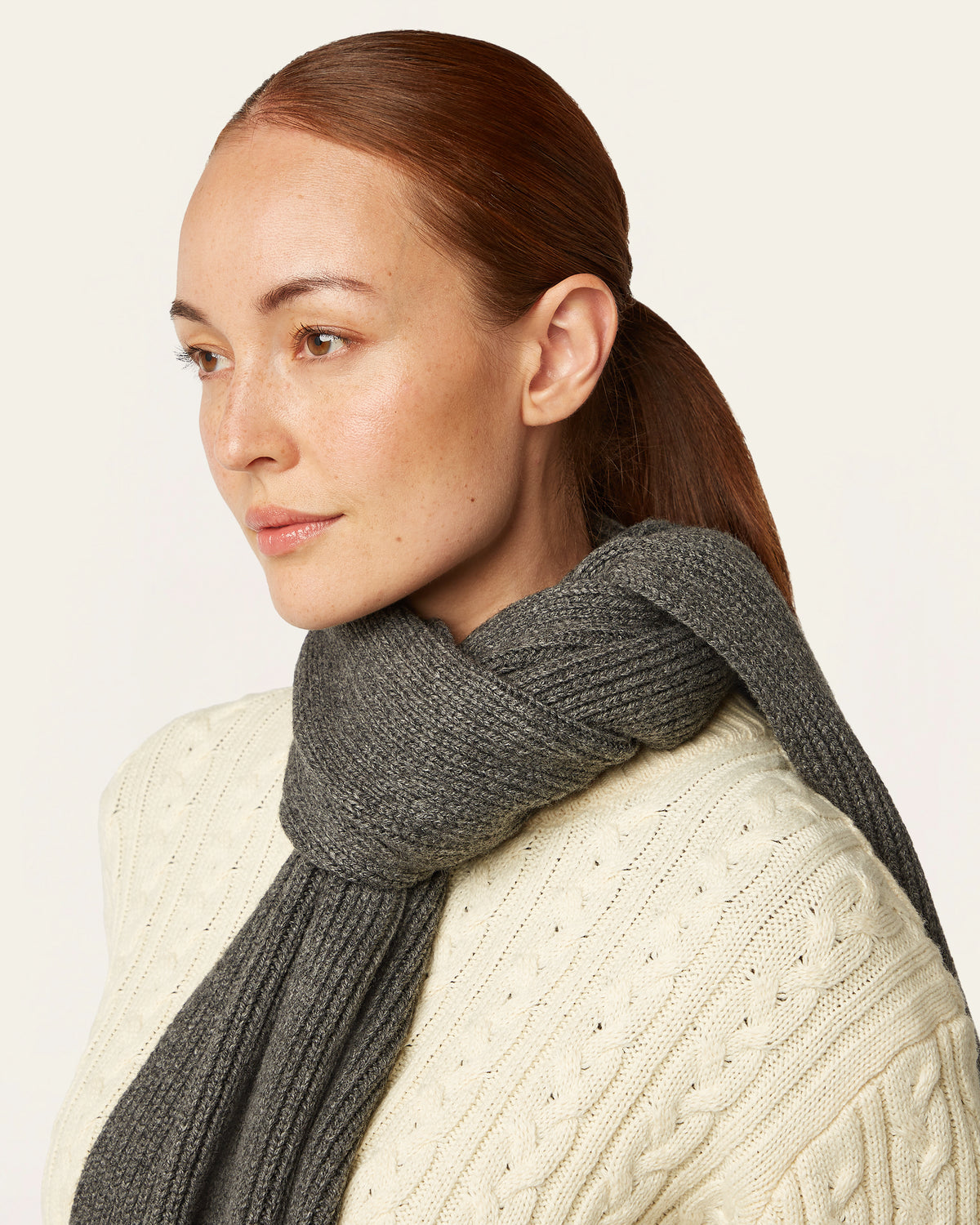 Heavy Seawool Scarf - Dark Grey