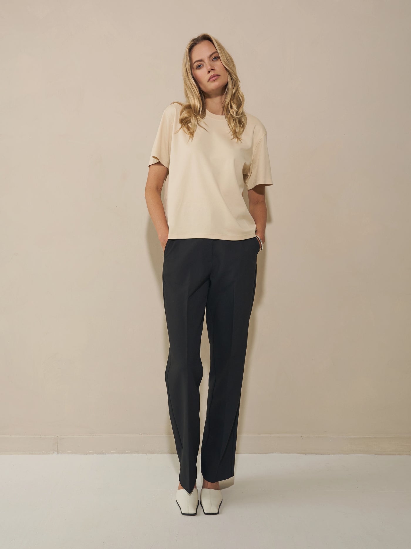 Boxy T-shirt - Beige