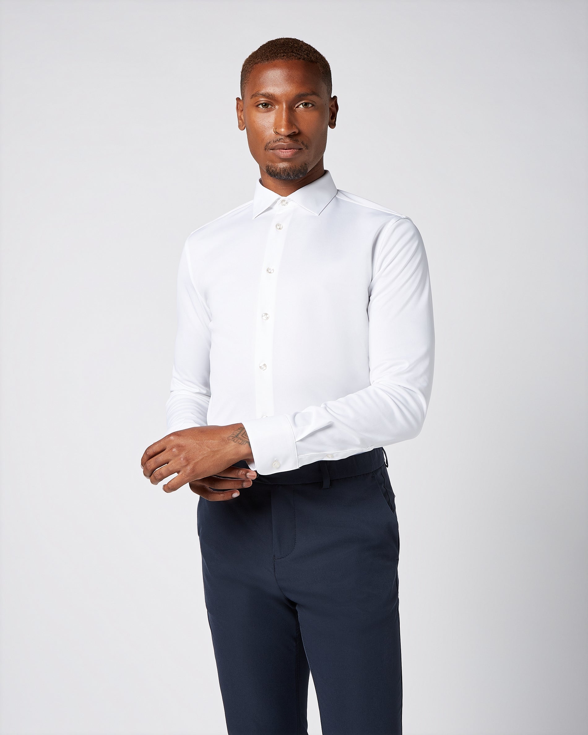 White Non-Iron 4-Way Stretch Shirt