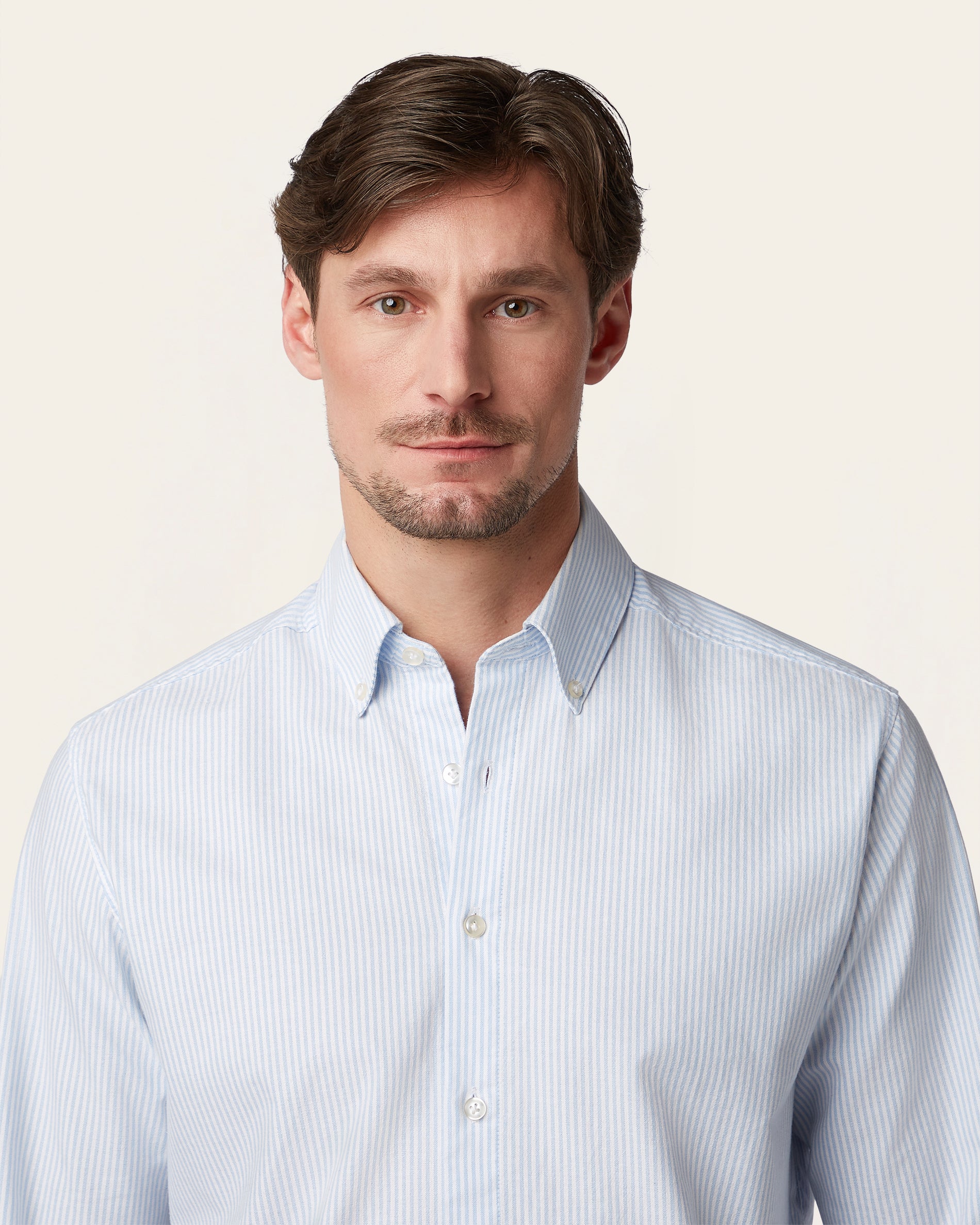 Oxford Shirt White / Blue Stripe