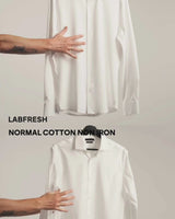 Knitted non-iron shirt white