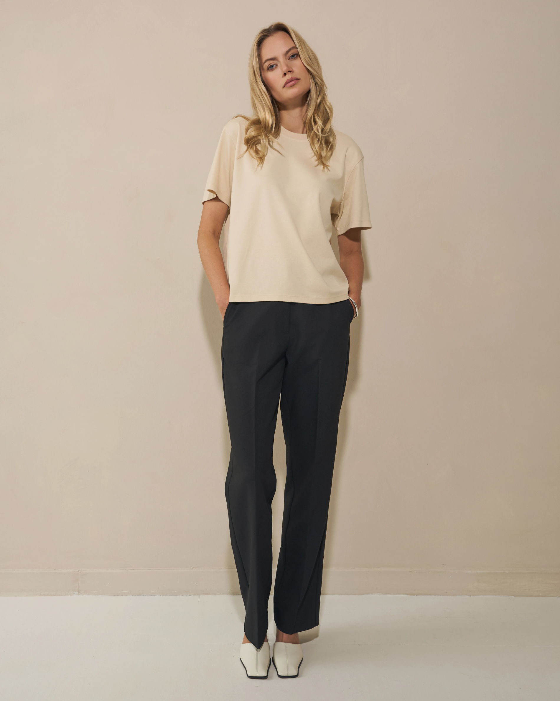 Boxy T-shirt - Beige