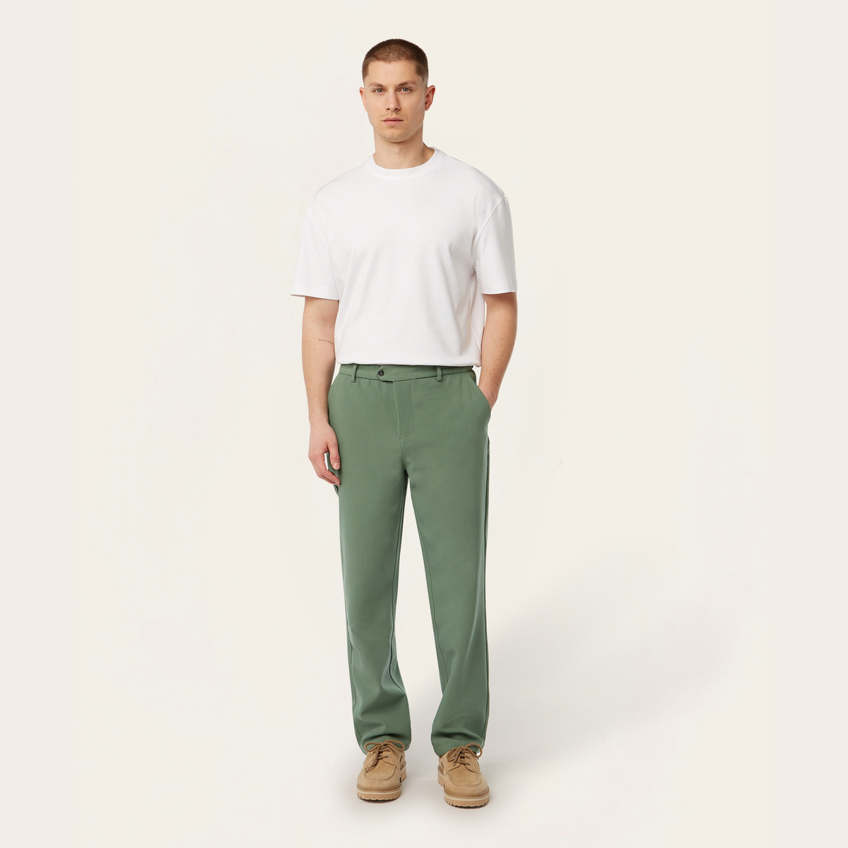 Straight pants Grass Green