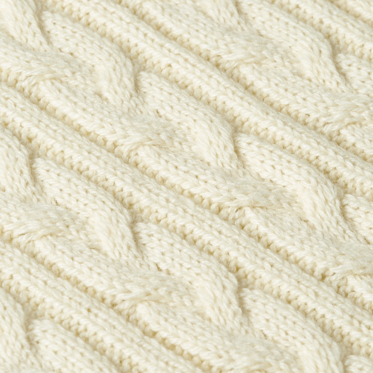 Heavy Seawool Cable Crewneck - Off White