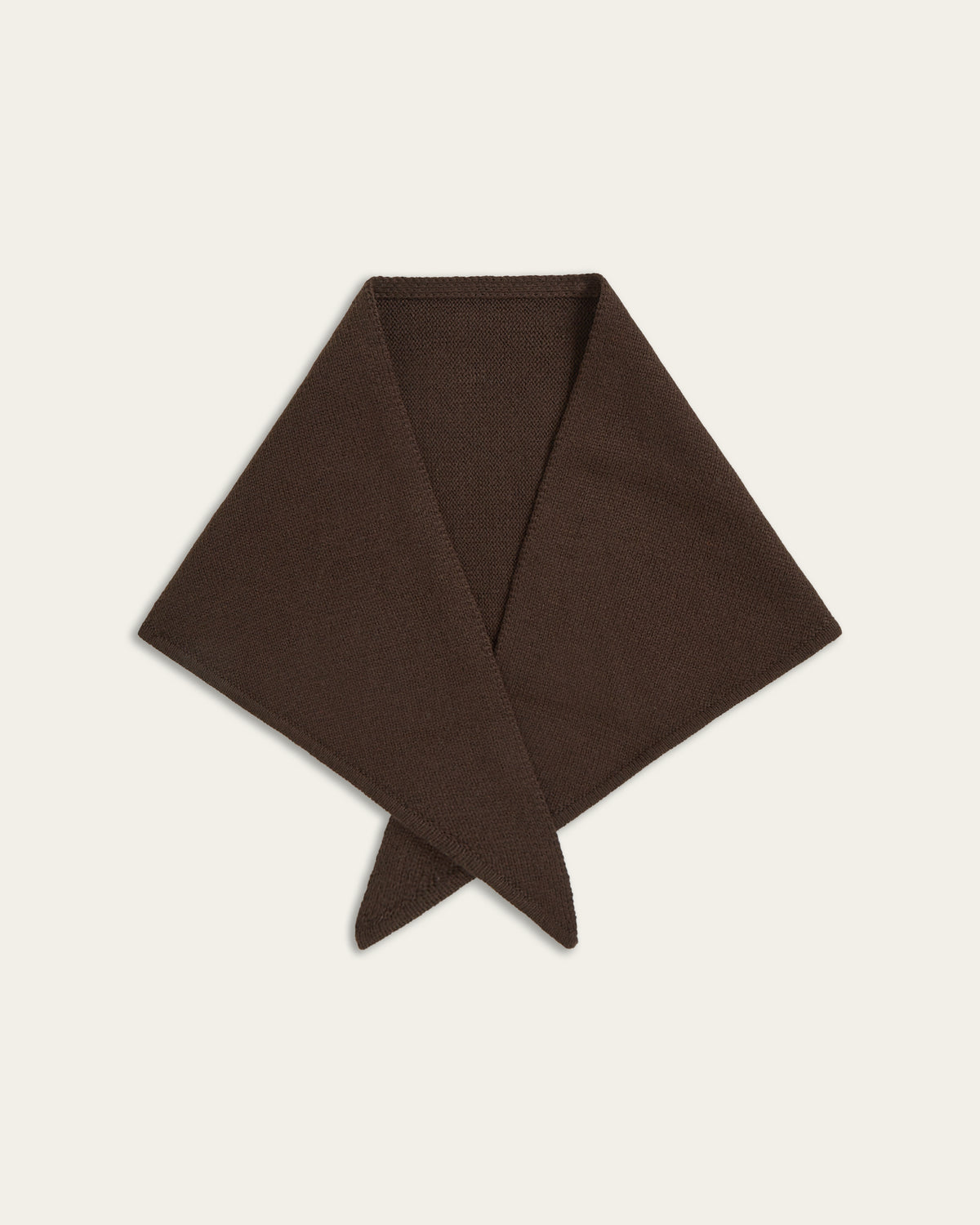 Heavy Seawool Triangle Scarf Dark Brown