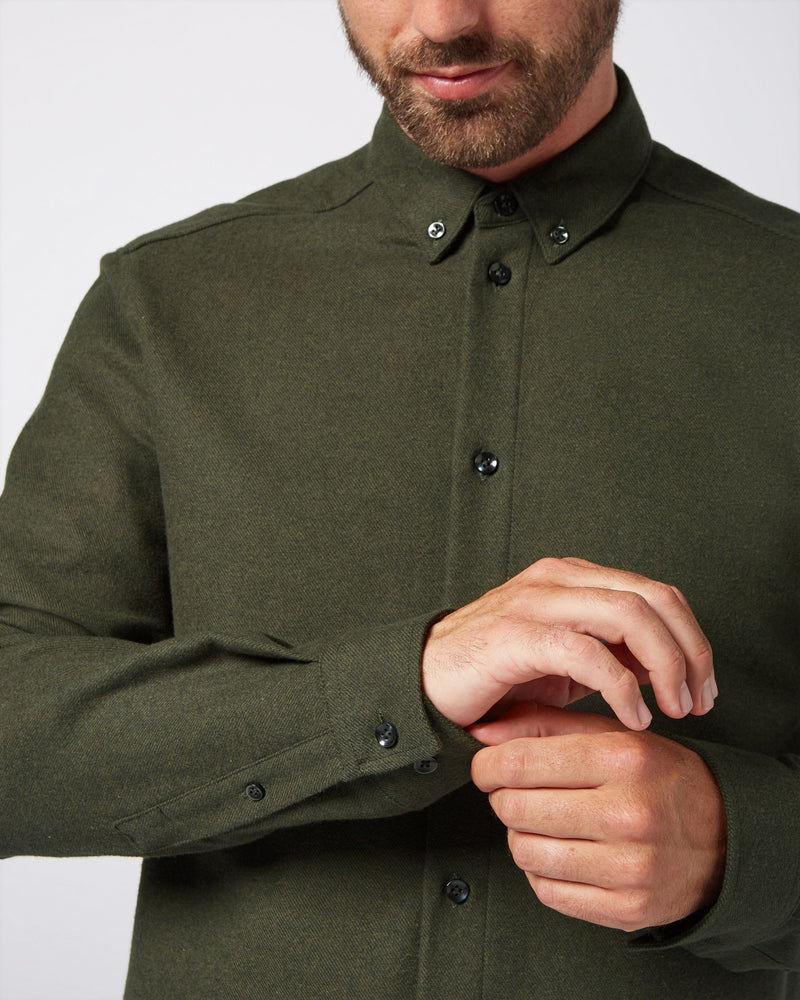 Flannel shirt Moss green