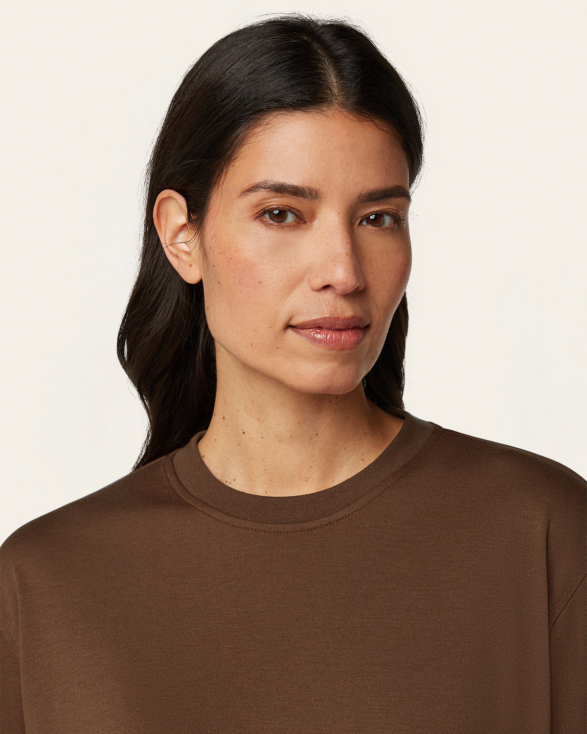 Interlock Boxy Fit T-shirt - Brown