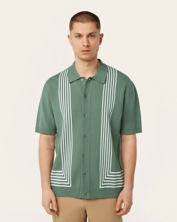 Schöne Jacquard Polo Green