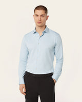 Knitted non-iron shirt Light Blue