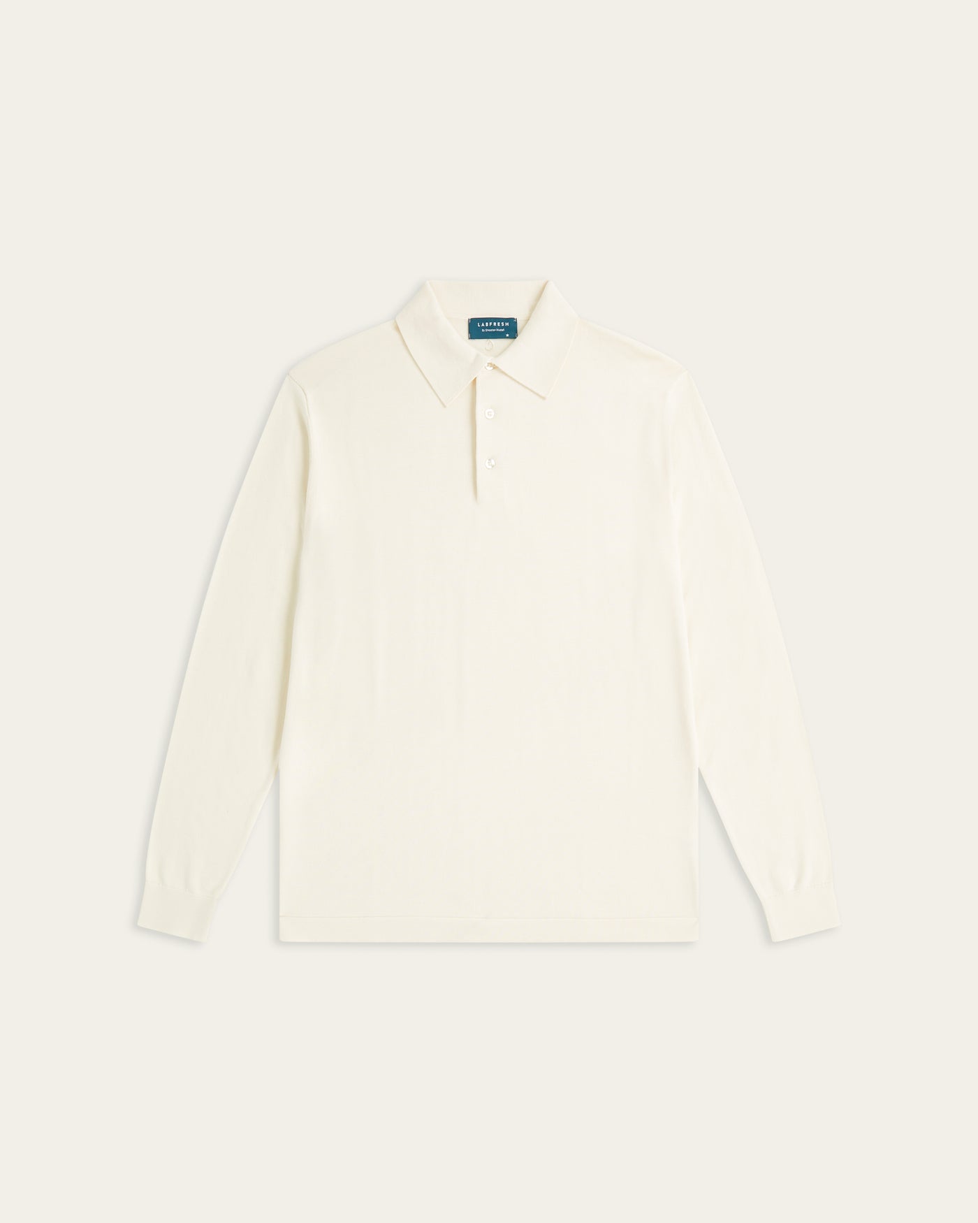 Knitted Long-sleeve Polo Off-white