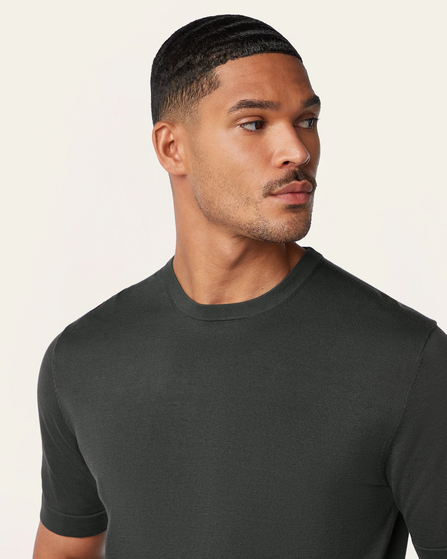 Knitted t-shirt Dark grey