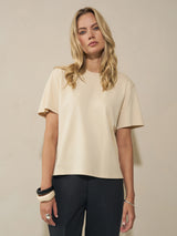 Boxy T-shirt Beige