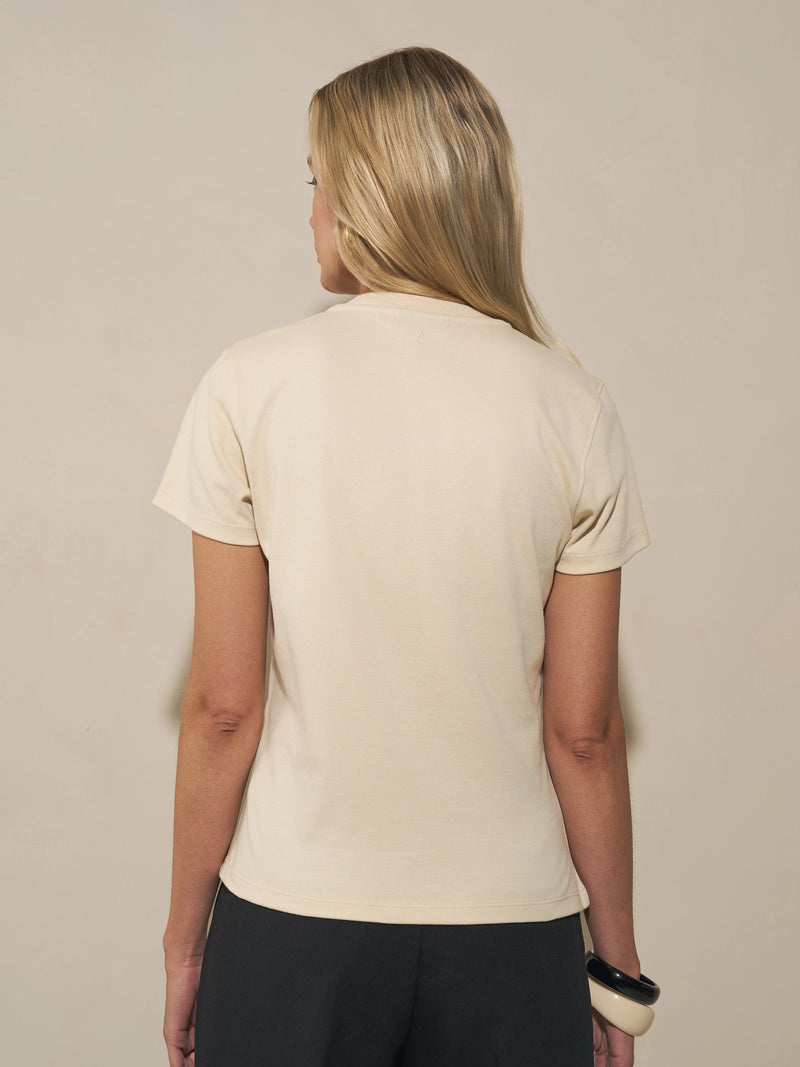 Slim T-shirt Beige