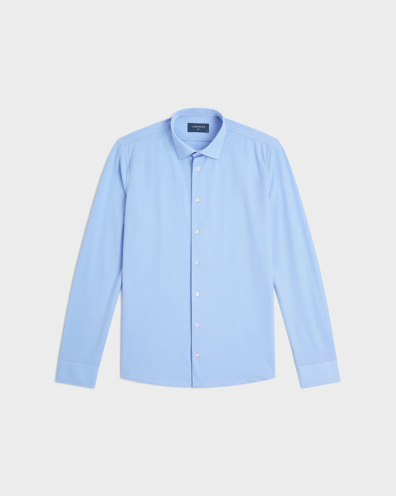 Non-iron stretch shirt blue