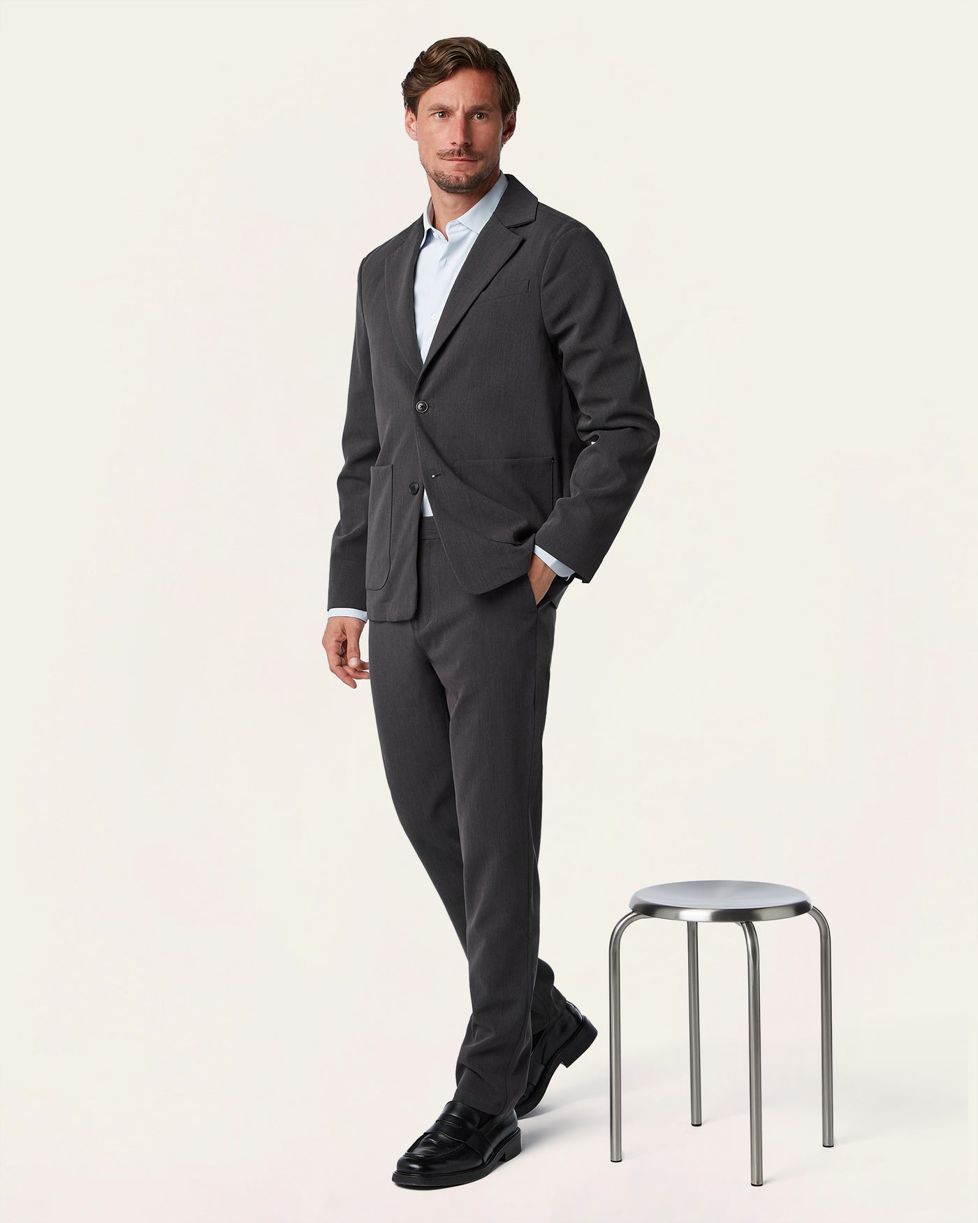 Regular Classic Pants Dark Grey
