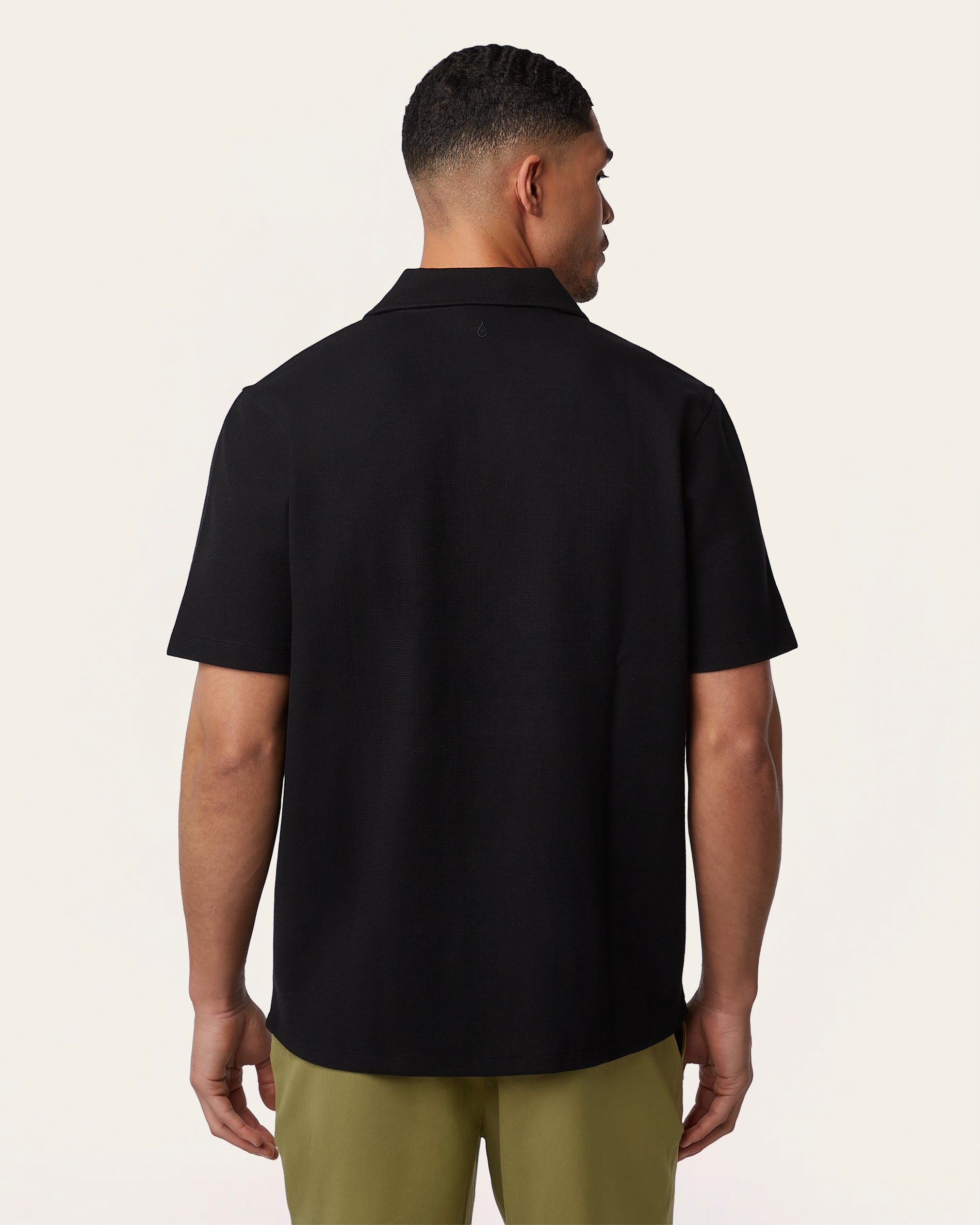 Black Relaxed Fit Polo Shirt – Odour Resistant | LABFRESH