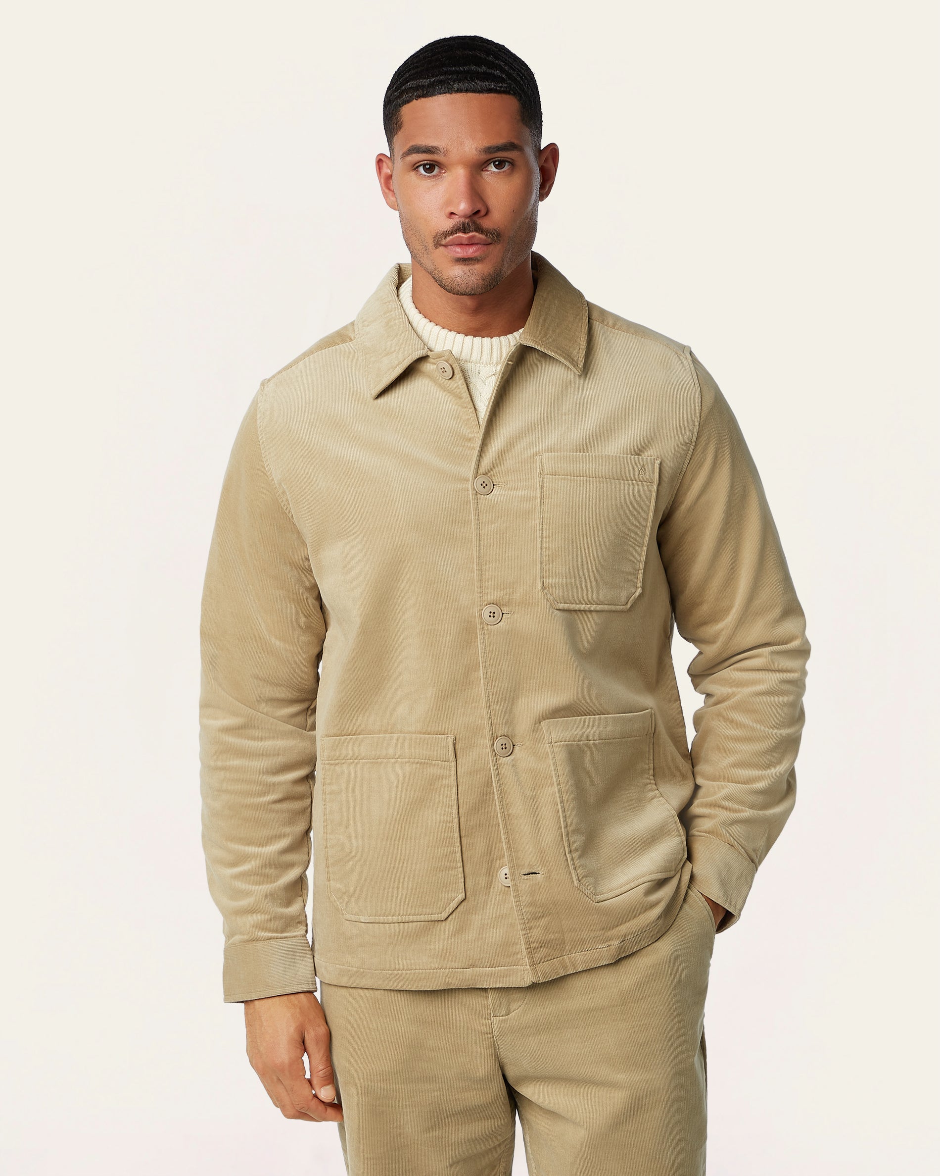 Cordruoy Shirt Jacket Sand