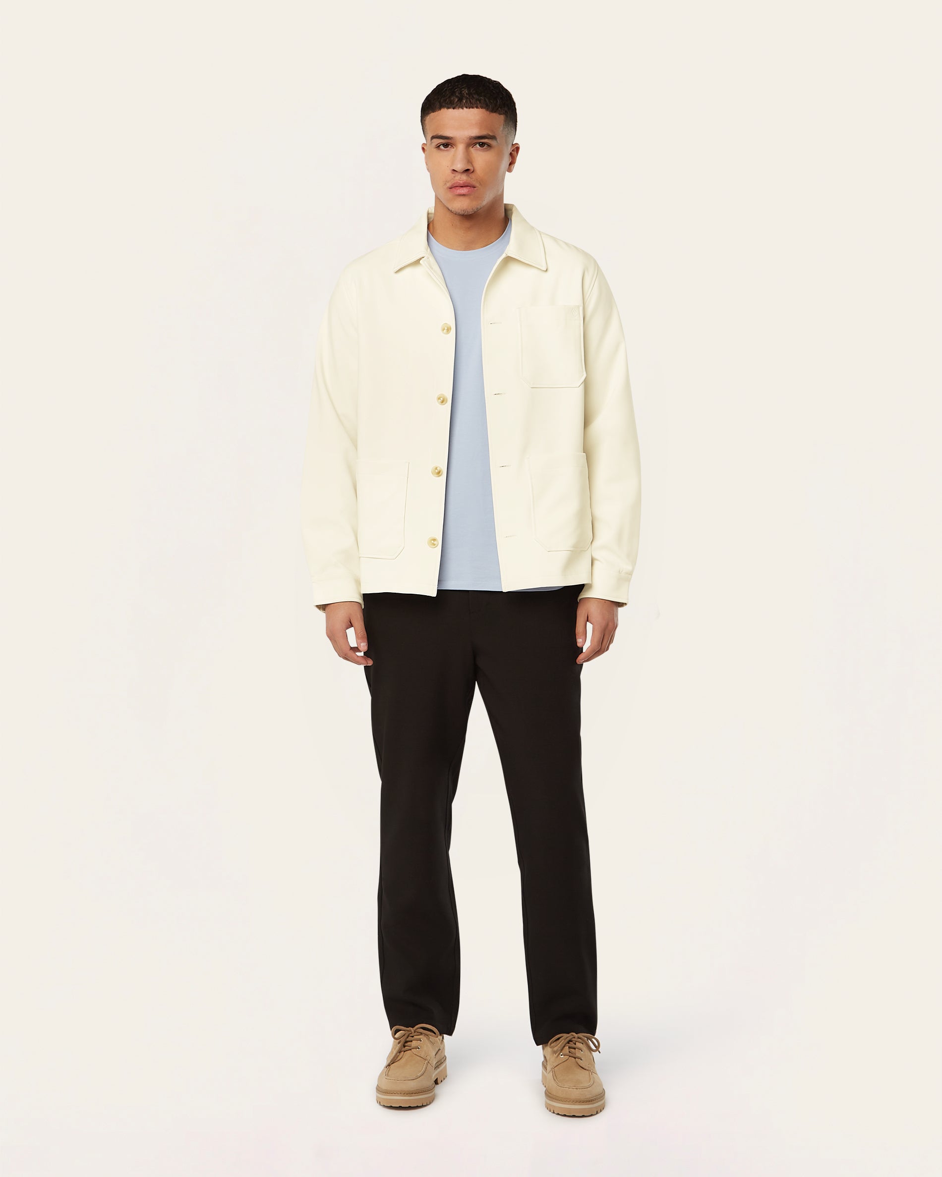 Off White Water-Repellent Shirt Jacket | LABFRESH