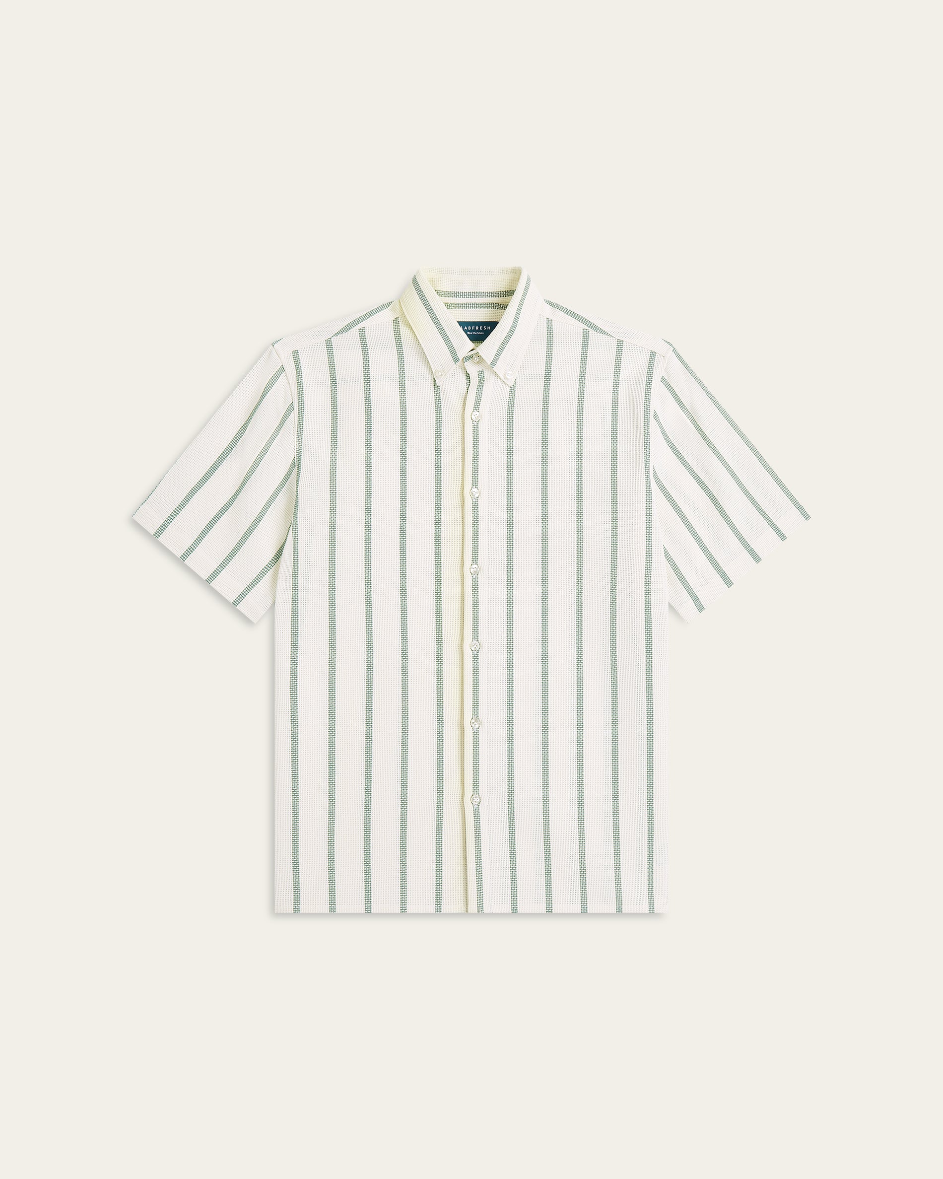 Short Sleeve Shirt Off White / Dark Green