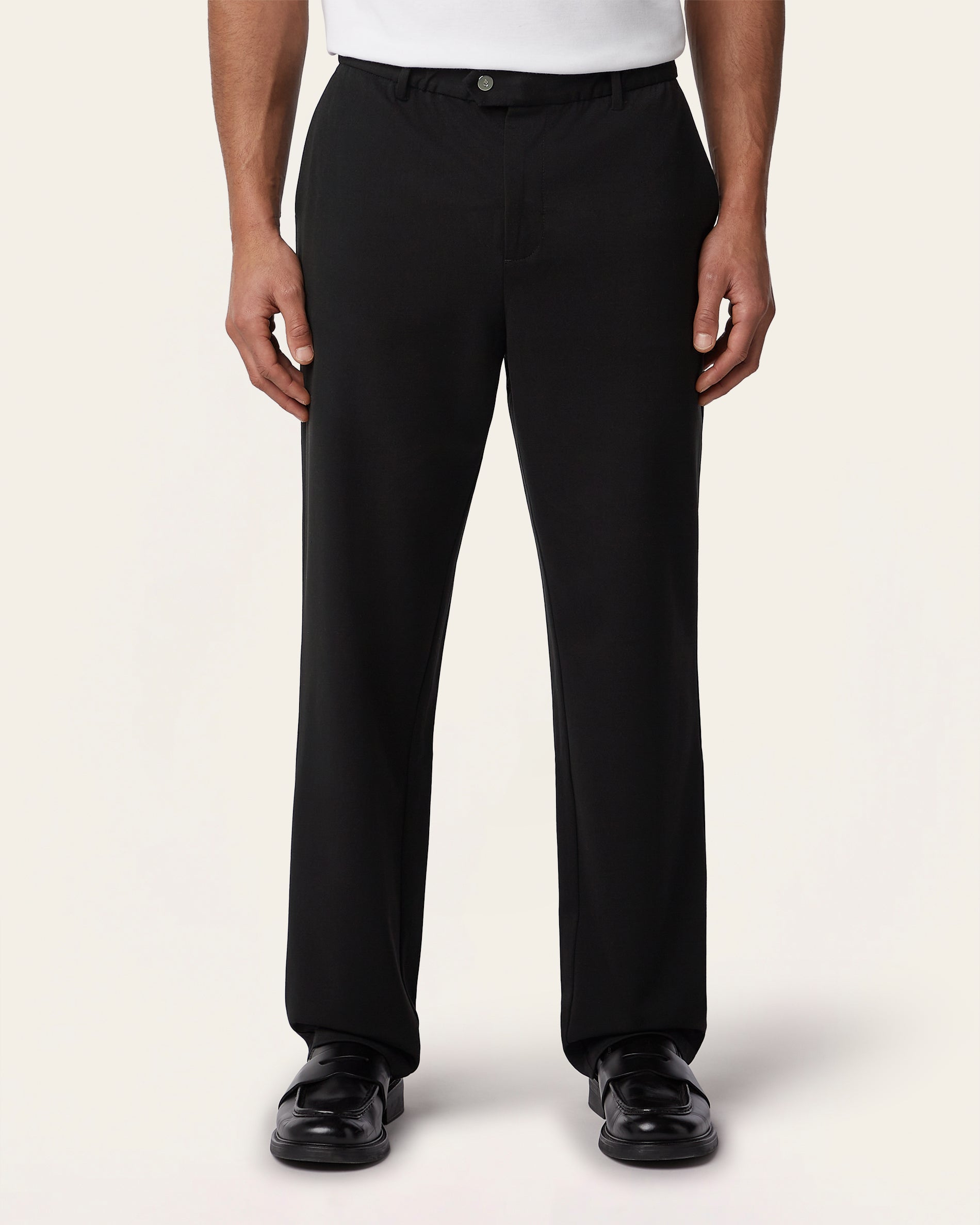 Straight Everyday Pants Black