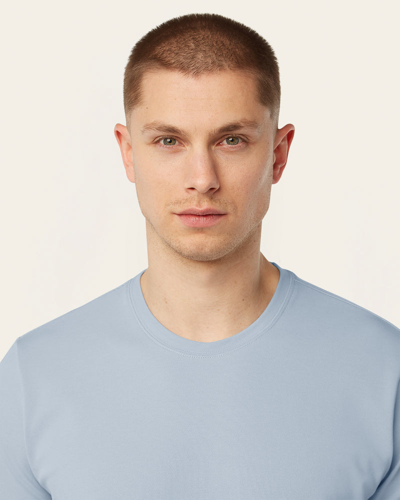 Piqué t-shirt Light Blue