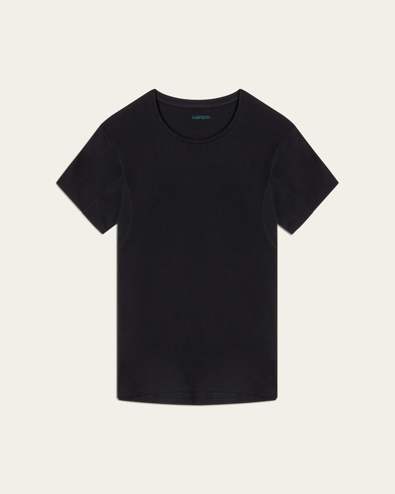 Crewneck sweat-proof undershirt - black