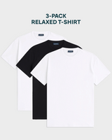 Relaxed T-shirt 3-pack bundle | White & Black