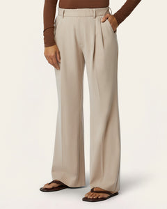 Pleated Signature wide pants - Sand