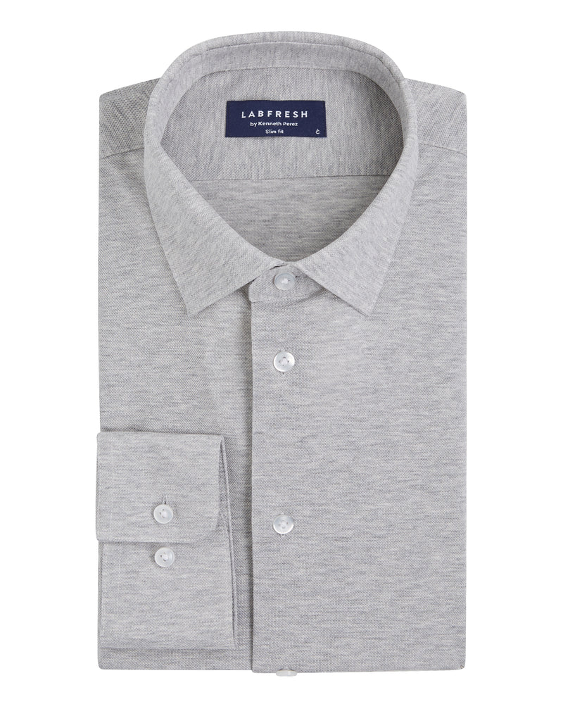 Knitted shirt light grey