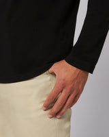 Long sleeve polo black