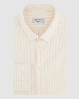 Oxford stretch shirt sand stripe